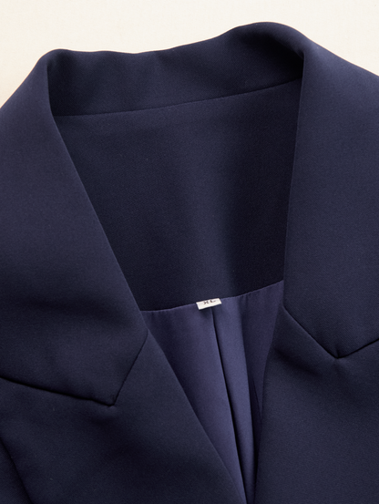 Elegant Tailored Blazer Midi Dress