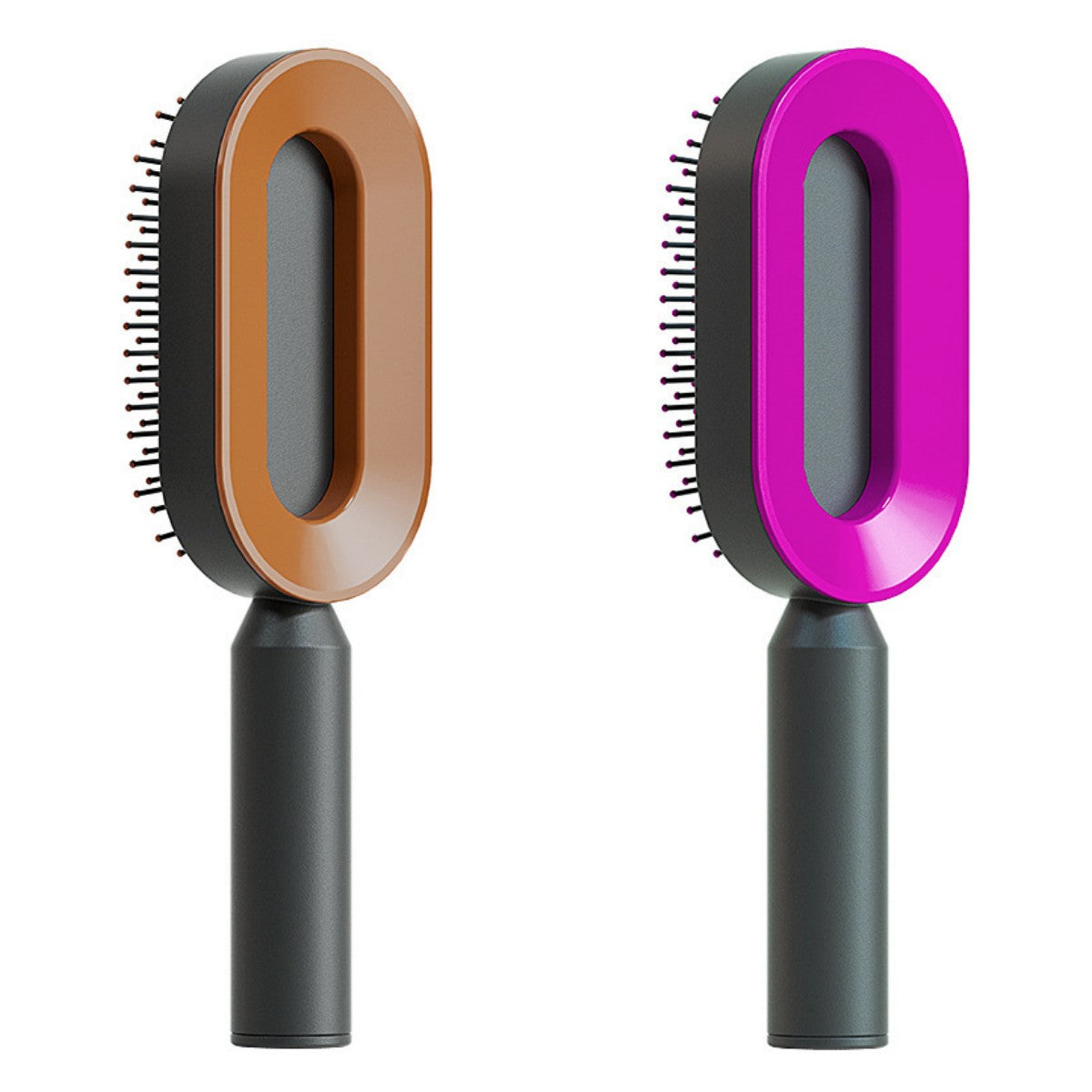 Self-Cleaning Hair Brush for Women – Anti-Static, Scalp Massage, Hair Loss Prevention