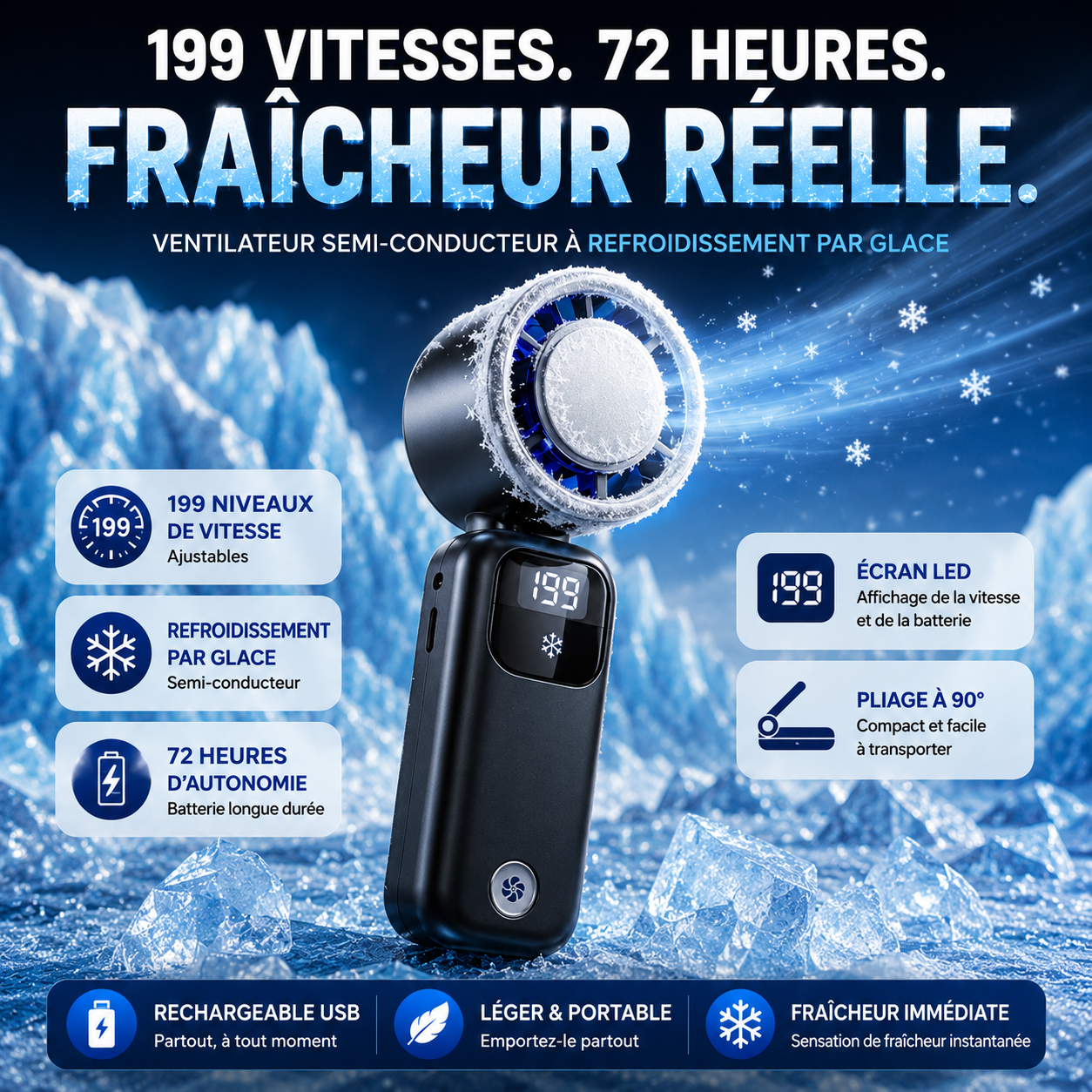 Ventilateur Portatif à Grande Vitesse