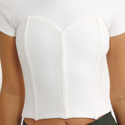 Corset T-Shirt - Off White