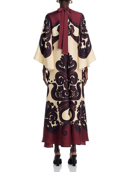 Elegance Ease Stunning Grenadilla Print Maxi Dress