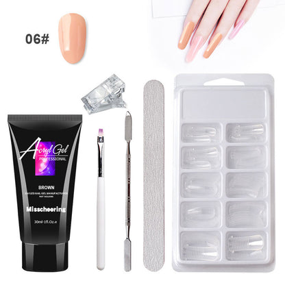 Painless Extension Gel Nail Art Without Paper Holder