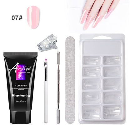 Painless Extension Gel Nail Art Without Paper Holder