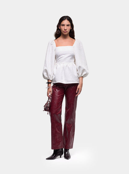 CECILE WHITE BLOUSE