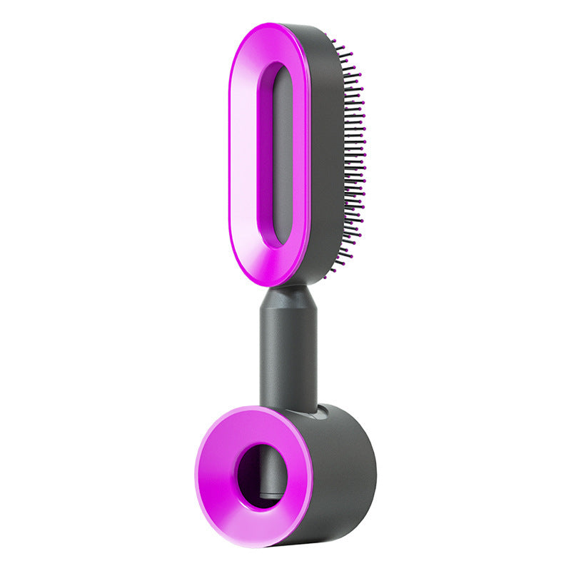 Self-Cleaning Hair Brush for Women – Anti-Static, Scalp Massage, Hair Loss Prevention