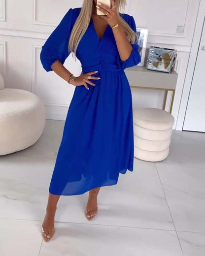 MIRA WAISTED MIDI DRESS