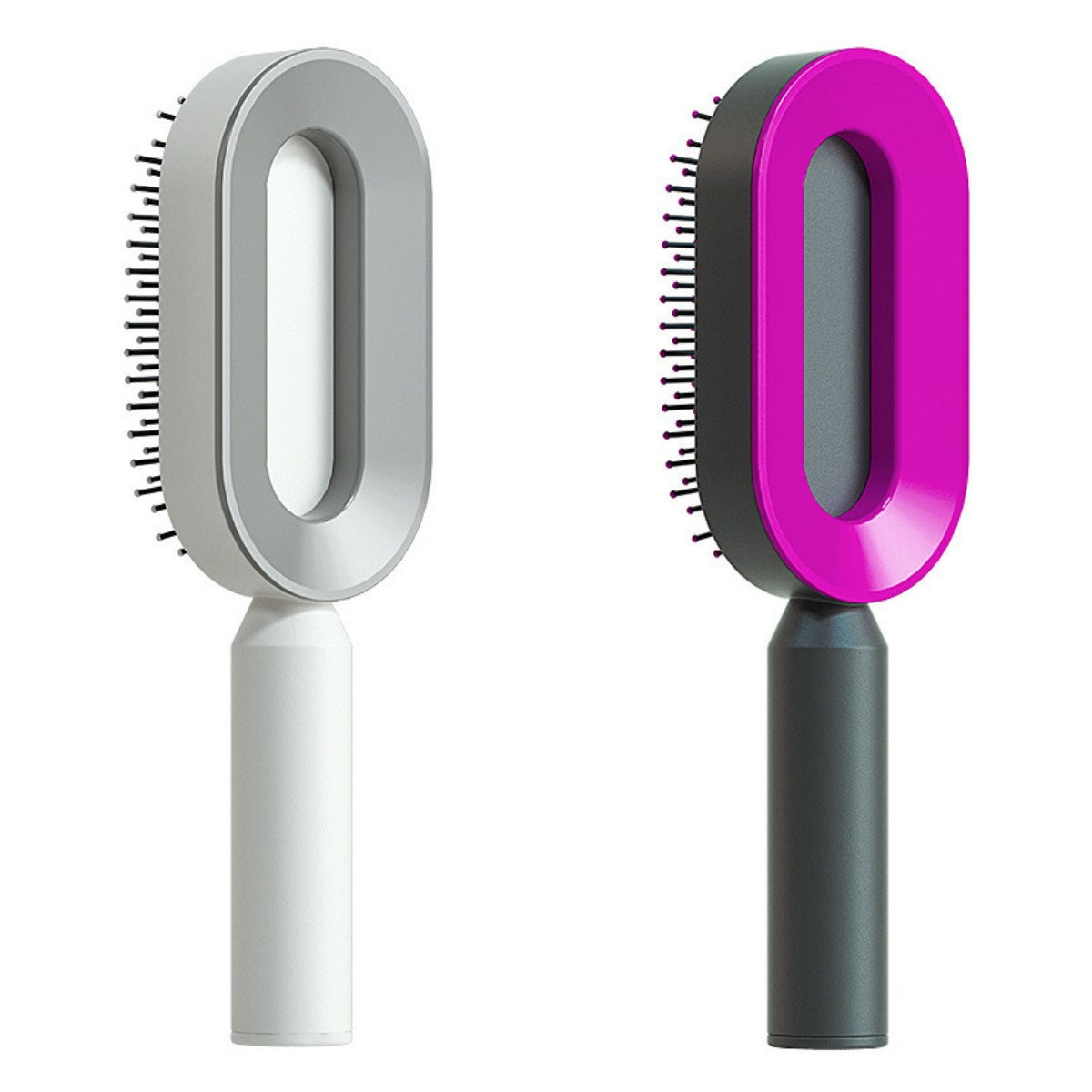 Self-Cleaning Hair Brush for Women – Anti-Static, Scalp Massage, Hair Loss Prevention
