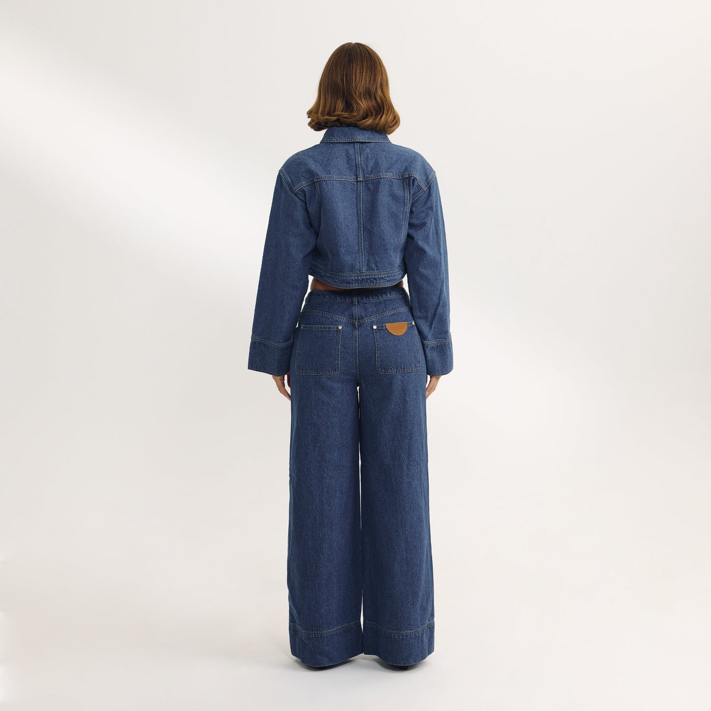 High-Waisted Wide-Leg Jeans - Blue