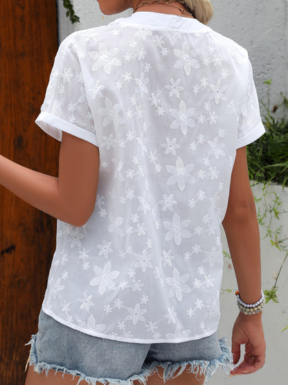Liana Floral Draped Blouse