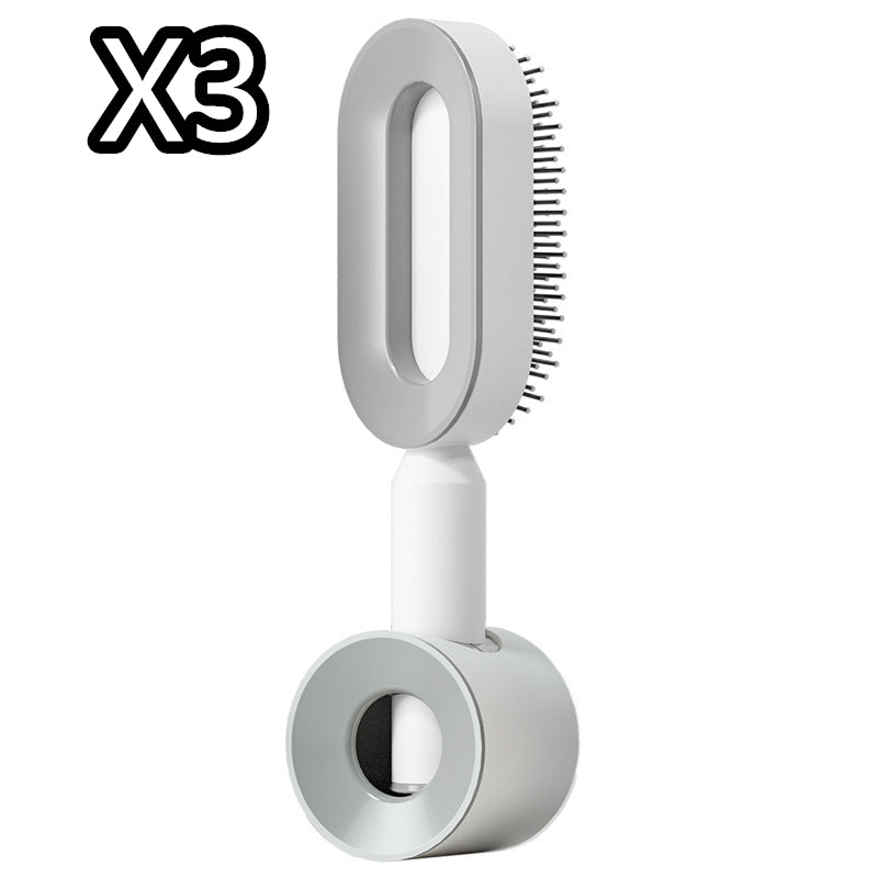 Self-Cleaning Hair Brush for Women – Anti-Static, Scalp Massage, Hair Loss Prevention