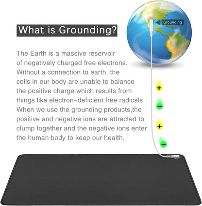 Experience Ultimate Comfort and Wellness with Our Grounding Mat and 15Ft Grounding Cord - Perfect for Sleep, Work, and Pets (23.6 x 13 inches)