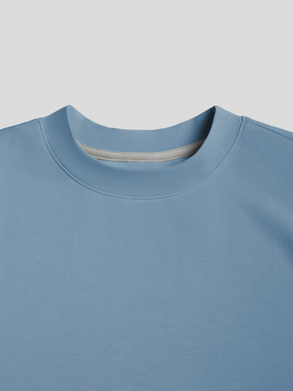 Modal Blend Elbow Patch Long Sleeve Tee:Slim Fit