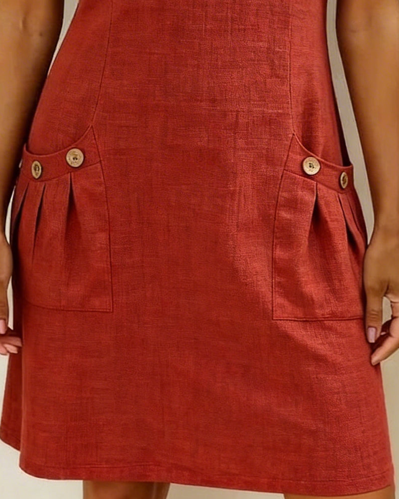 Chic Cotton Zip Dress