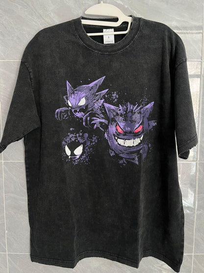 Vintage Washed "Ghosts" Oversized Tee