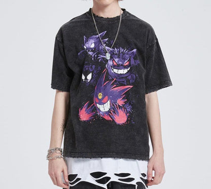 Vintage Washed "Ghosts" Oversized Tee
