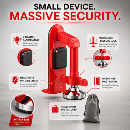Portable Security Door Stopper Lock with Alarm