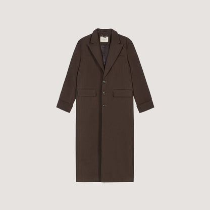 Oversized Longline Blazer - Dark Brown
