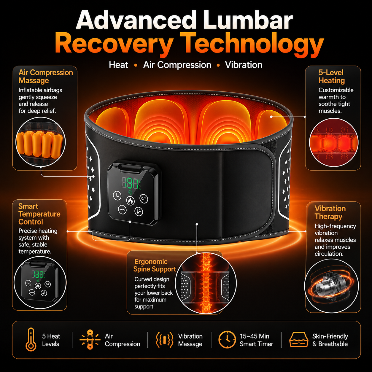 ComfortPro Smart Lumbar Therapy Belt