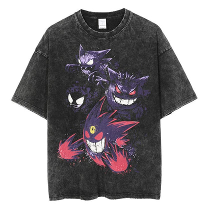 Vintage Washed "Ghosts" Oversized Tee