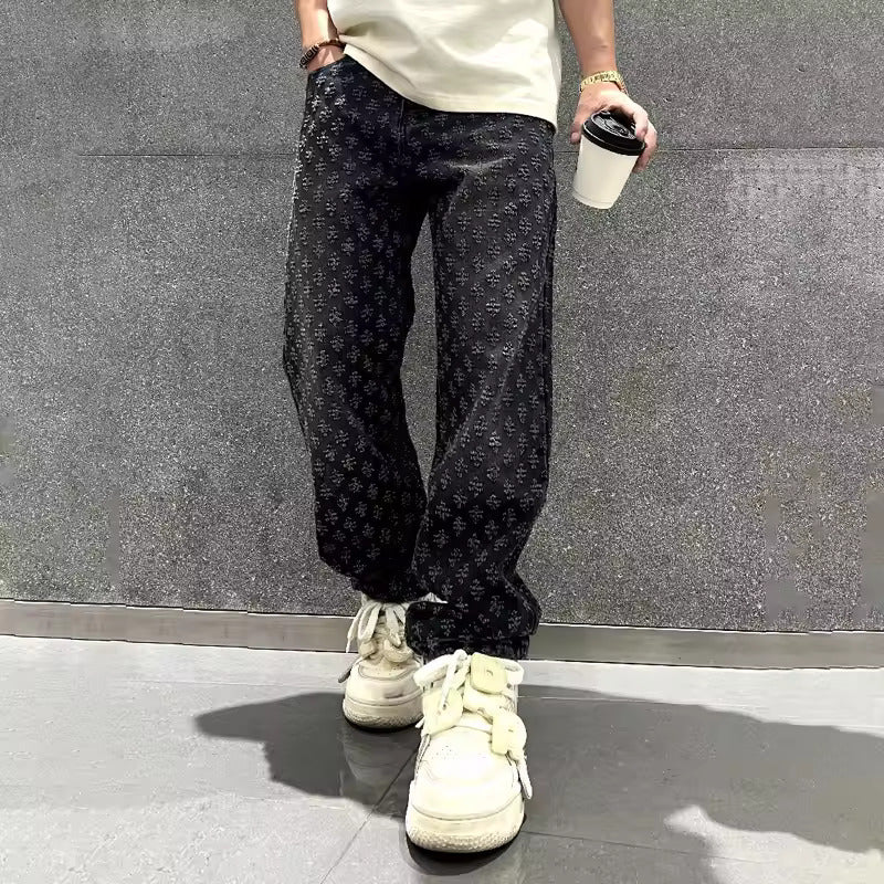 ORION JACQUARD DENIM JEANS
