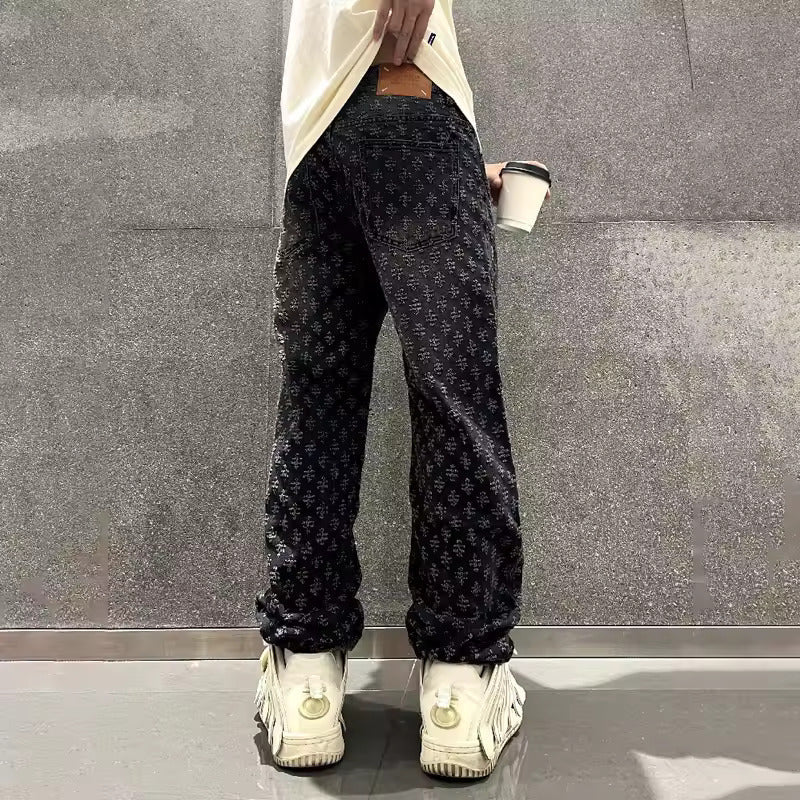 ORION JACQUARD DENIM JEANS