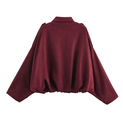 Luna Luxe Oversized Bomber Jacket