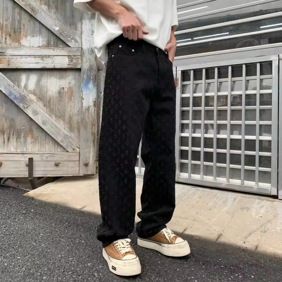 ORION JACQUARD DENIM JEANS