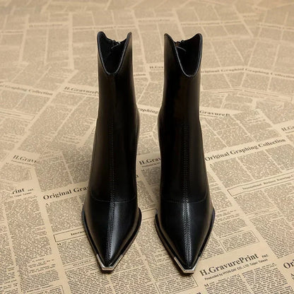 SIENNA CHROME LEATHER BOOTS