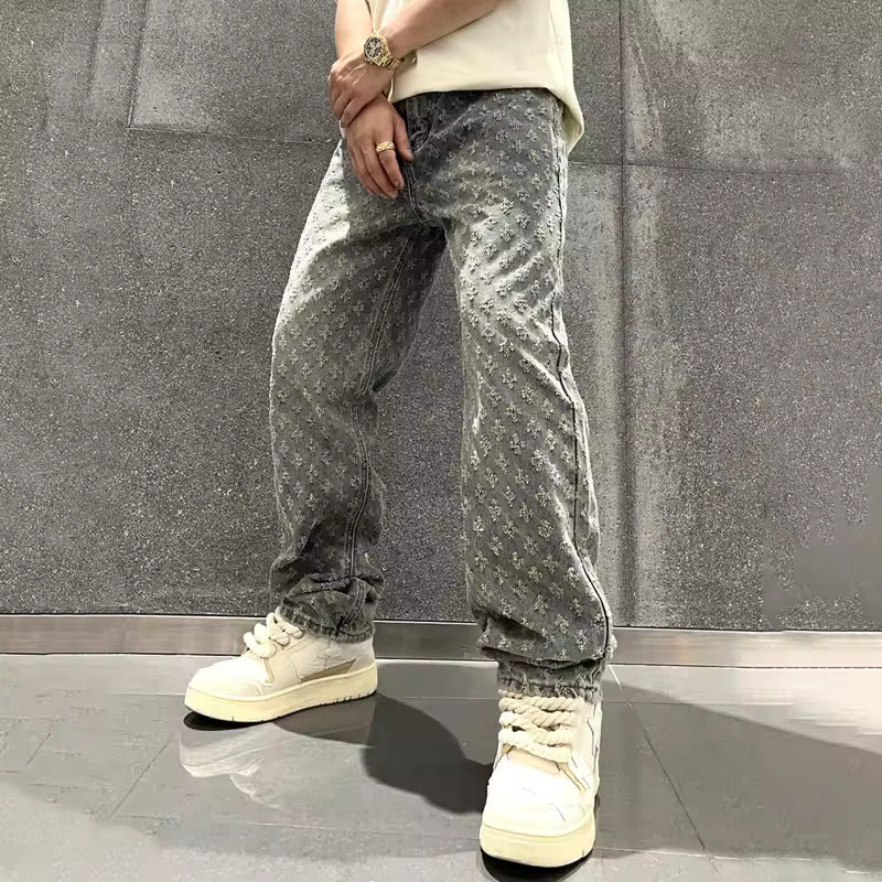 ORION JACQUARD DENIM JEANS