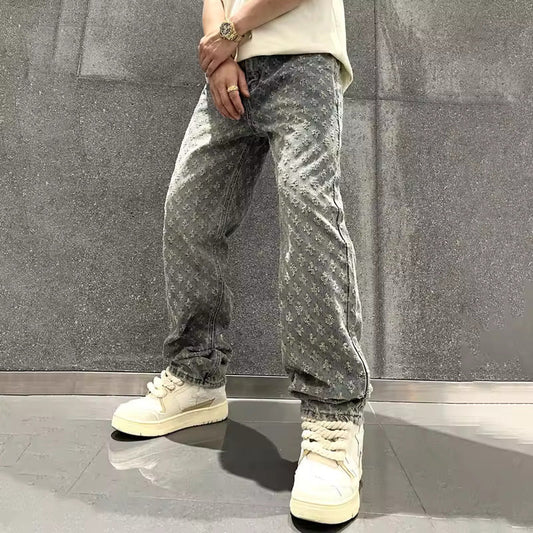 ORION JACQUARD DENIM JEANS