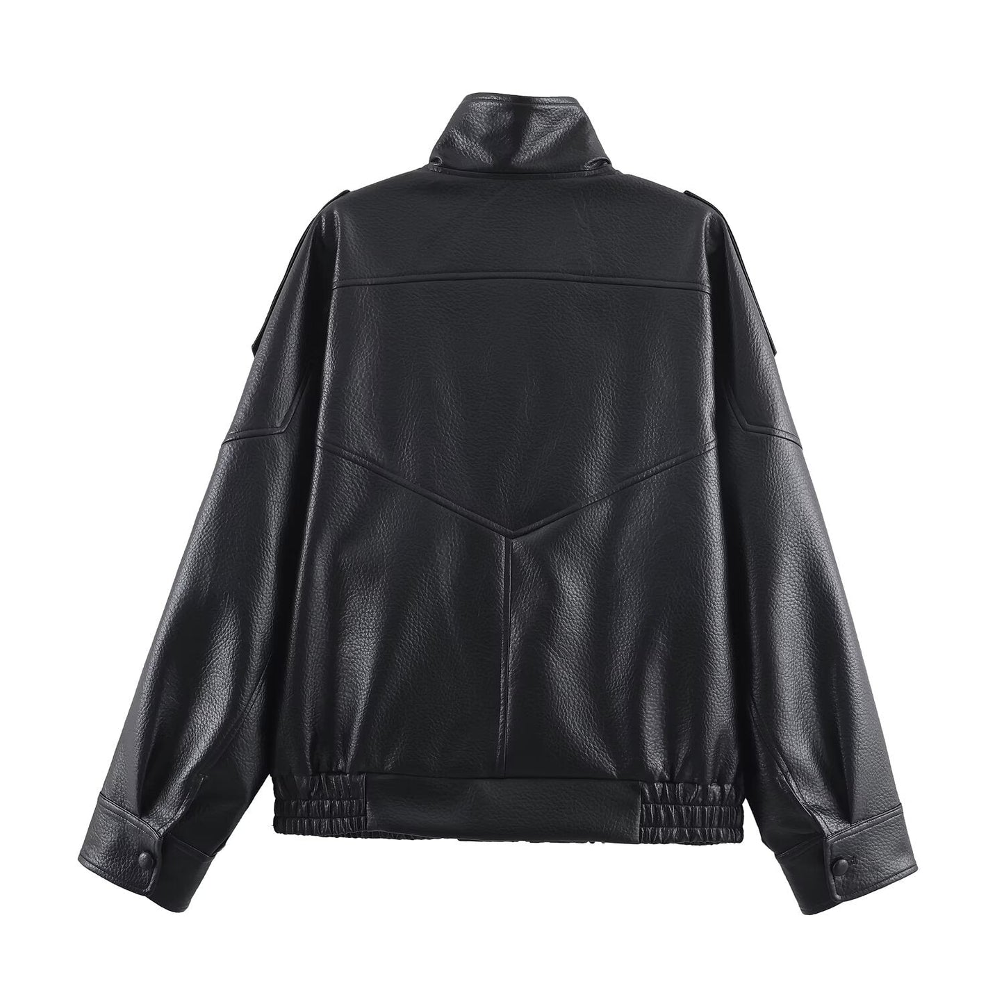 Carla asymmetrical leather jacket