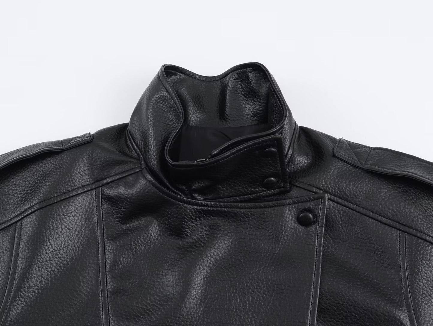 Carla asymmetrical leather jacket