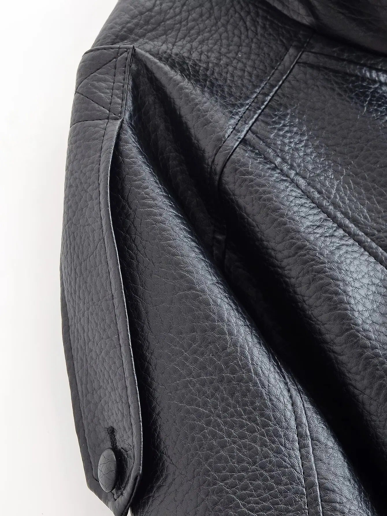 Carla asymmetrical leather jacket