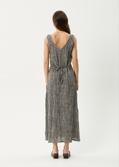 Rayrush Womens Asta - Seersucker Maxi Dress - Steel Check