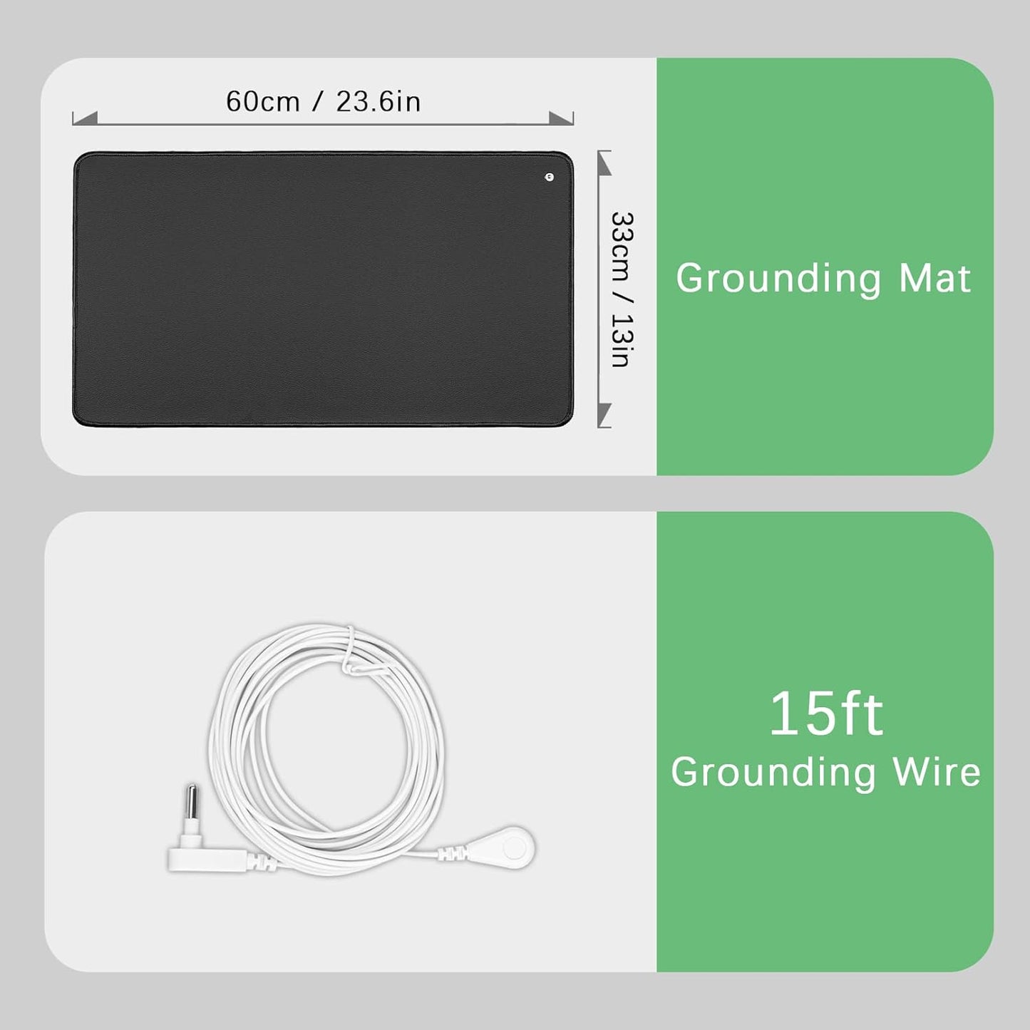 Experience Ultimate Comfort and Wellness with Our Grounding Mat and 15Ft Grounding Cord - Perfect for Sleep, Work, and Pets (23.6 x 13 inches)