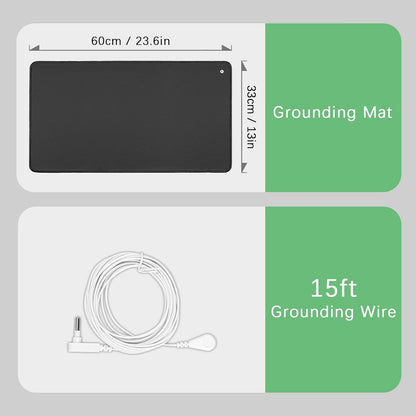 Experience Ultimate Comfort and Wellness with Our Grounding Mat and 15Ft Grounding Cord - Perfect for Sleep, Work, and Pets (23.6 x 13 inches)