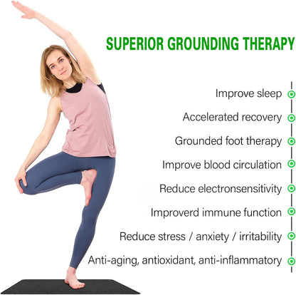 Experience Ultimate Comfort and Wellness with Our Grounding Mat and 15Ft Grounding Cord - Perfect for Sleep, Work, and Pets (23.6 x 13 inches)