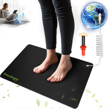Experience Restful Sleep with the Groundbam Non-Slip PU Leather Grounding Mat – Your Essential Earthing Solution for Home and Office