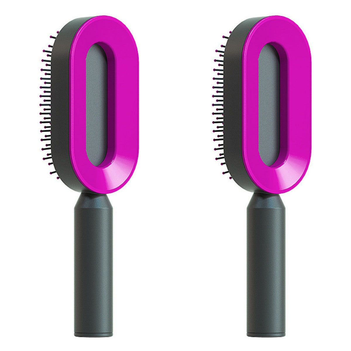 Self-Cleaning Hair Brush for Women – Anti-Static, Scalp Massage, Hair Loss Prevention