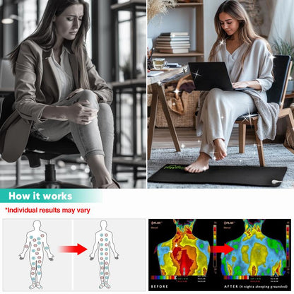 Experience Restful Sleep with the Groundbam Non-Slip PU Leather Grounding Mat – Your Essential Earthing Solution for Home and Office