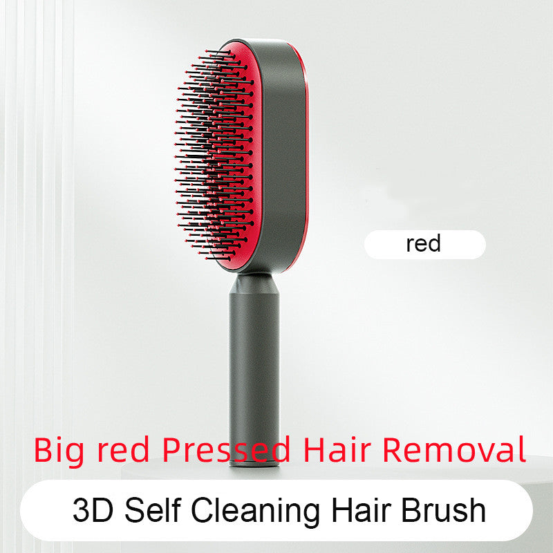 Self-Cleaning Hair Brush for Women – Anti-Static, Scalp Massage, Hair Loss Prevention