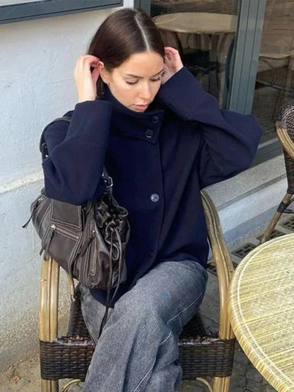 Elegant Rosalia jacket with stand-up collar