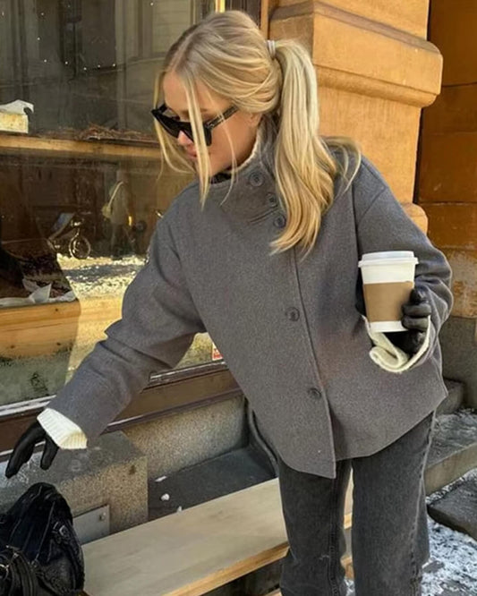 Elegant Rosalia jacket with stand-up collar