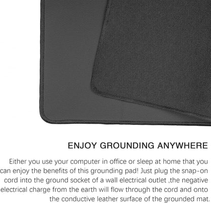 Experience Ultimate Comfort and Wellness with Our Grounding Mat and 15Ft Grounding Cord - Perfect for Sleep, Work, and Pets (23.6 x 13 inches)