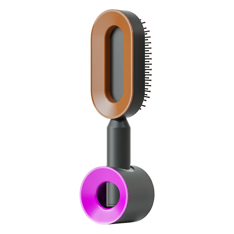 Self-Cleaning Hair Brush for Women – Anti-Static, Scalp Massage, Hair Loss Prevention