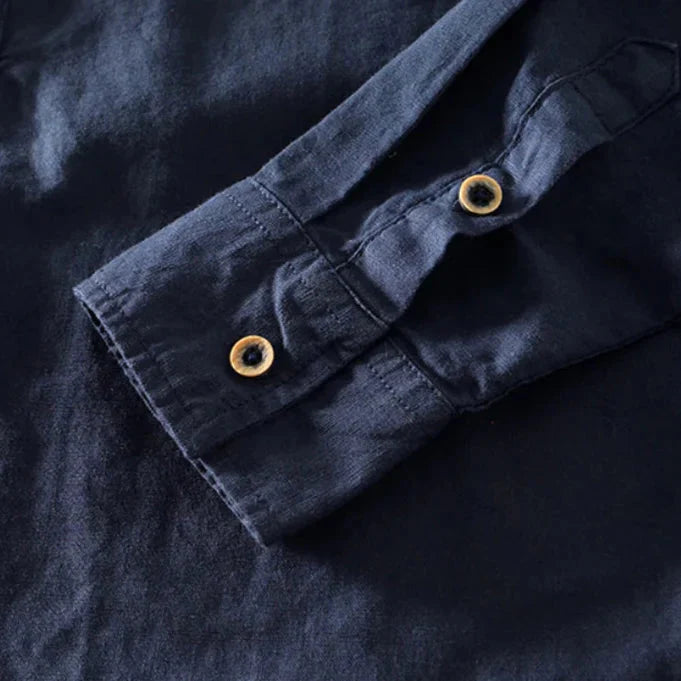 Chic Mandarin Collar Shirt