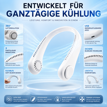 Tragbarer Nackenventilator für den Sommer