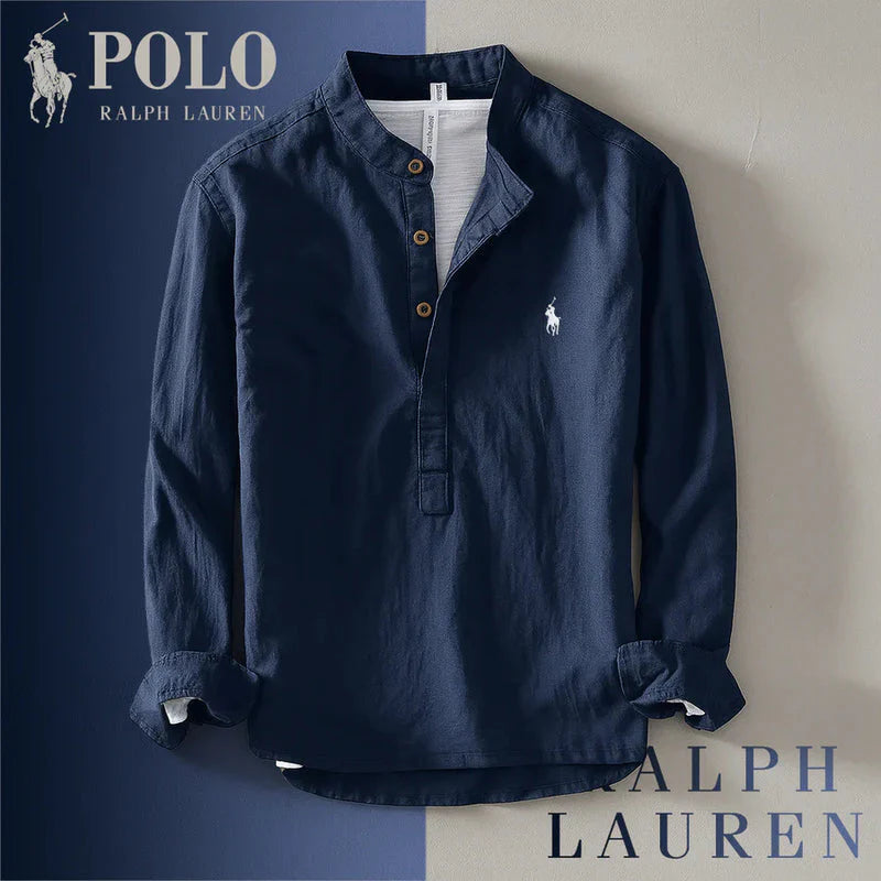 Chic Mandarin Collar Shirt