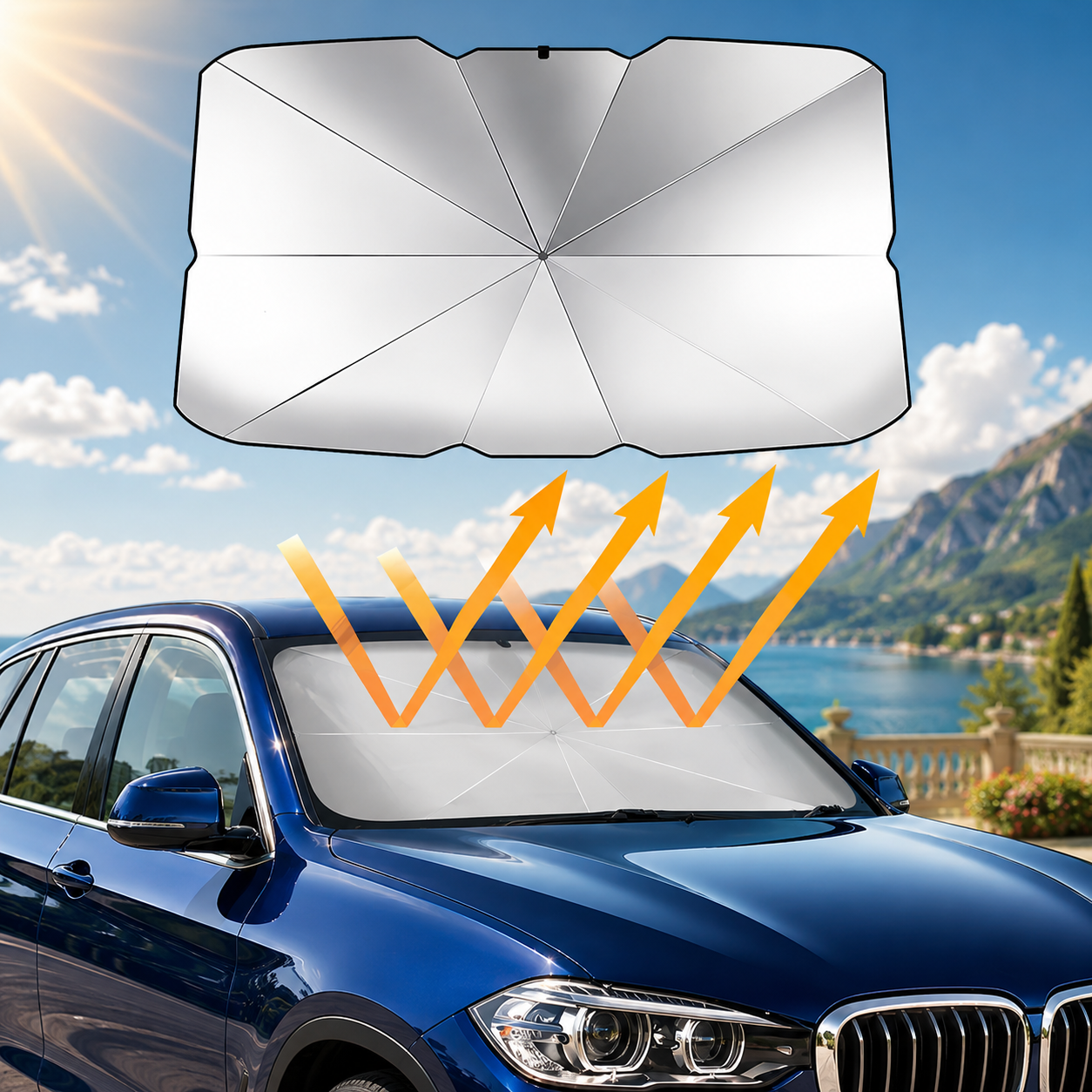 Praktisches FaltbaresAuto-Sonnenschutz