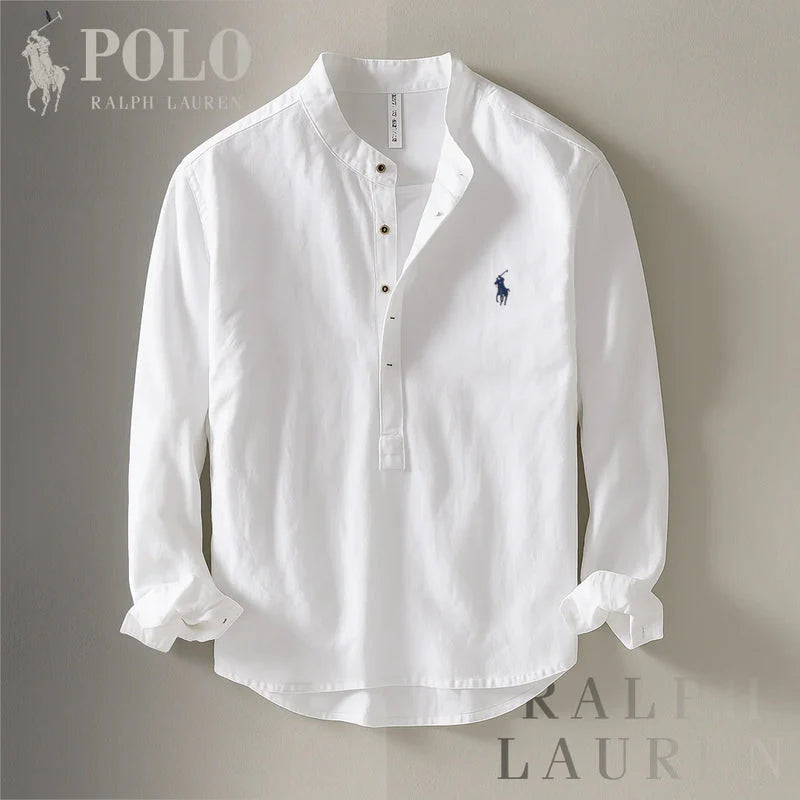 Chic Mandarin Collar Shirt